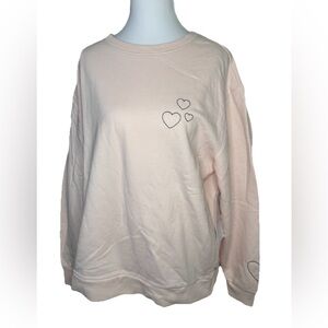 💕Balance Collection Cream Heart Detail Sweatshirt